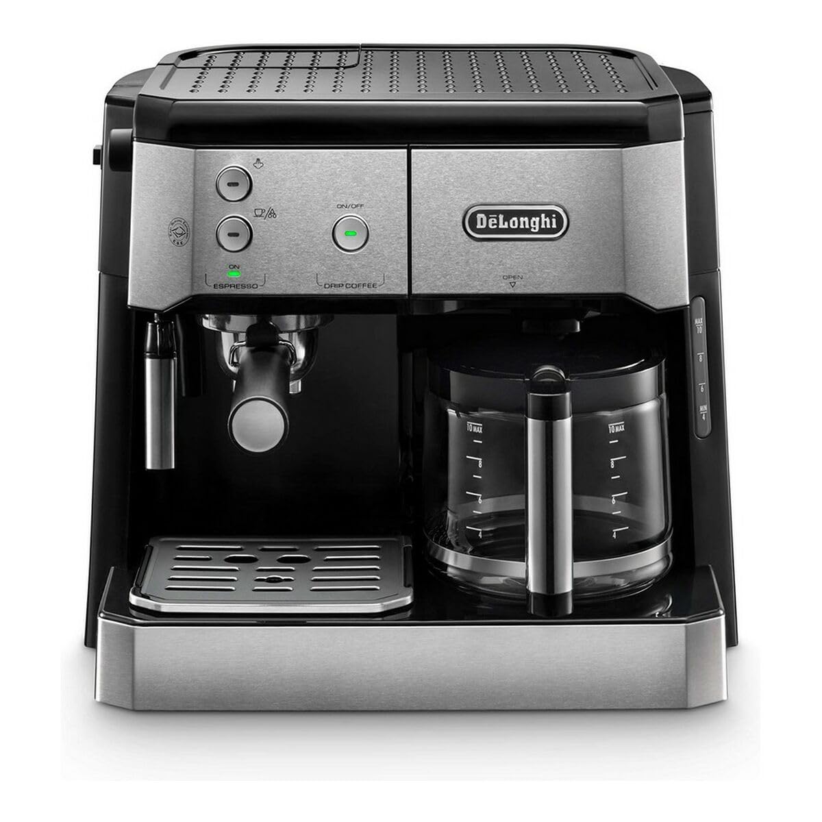 NuvoCafe Machine à café 2-en-1, Noir, Métallique