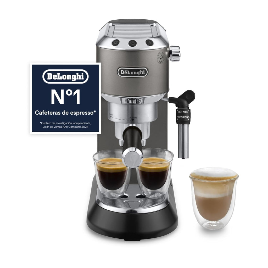 NuvoCafe Dedica Style-Perfetto Machine à Expresso Compacte, Titane