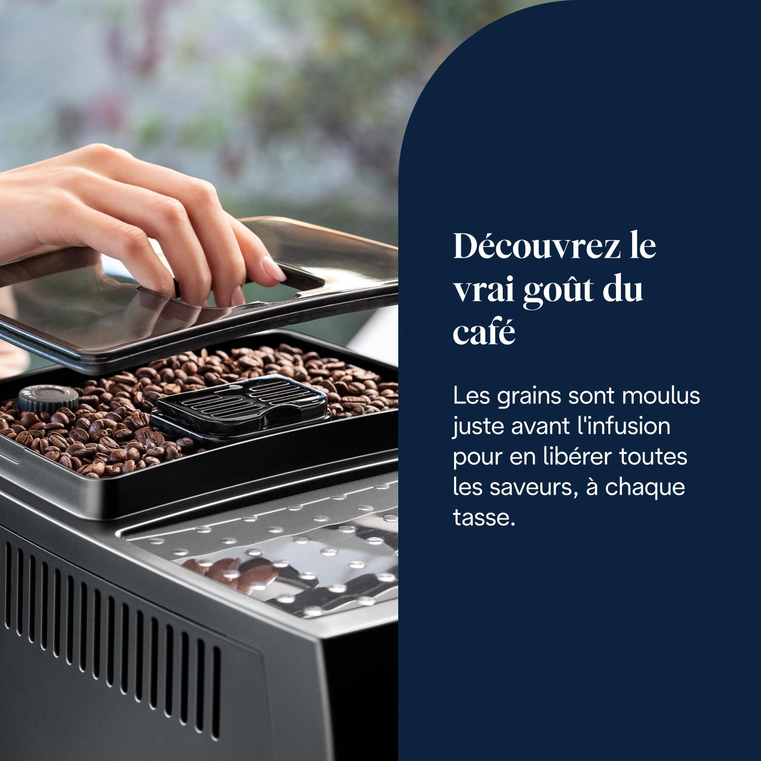 NuvoCafe Magnifica S - Perfetto Machine à Café Automatique avec Mousseur à Lait Manuel, Noir