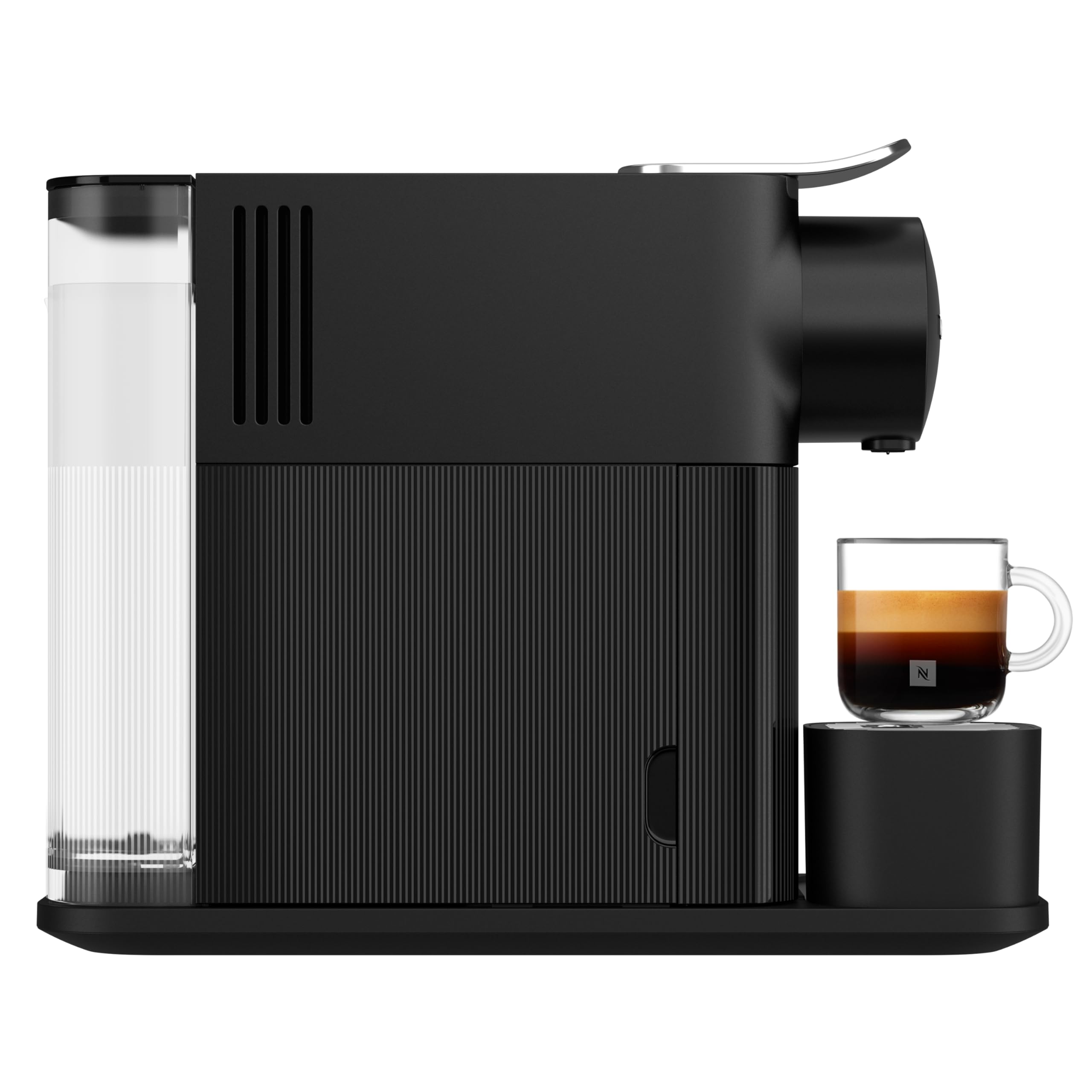 NuvoCafe Machine à café Lattissima One Noir, 19 Bars + Kit de Bienvenue, Design Compact, Expresso, Lungo et Recettes Lactées, Arrêt Automatique, Noir