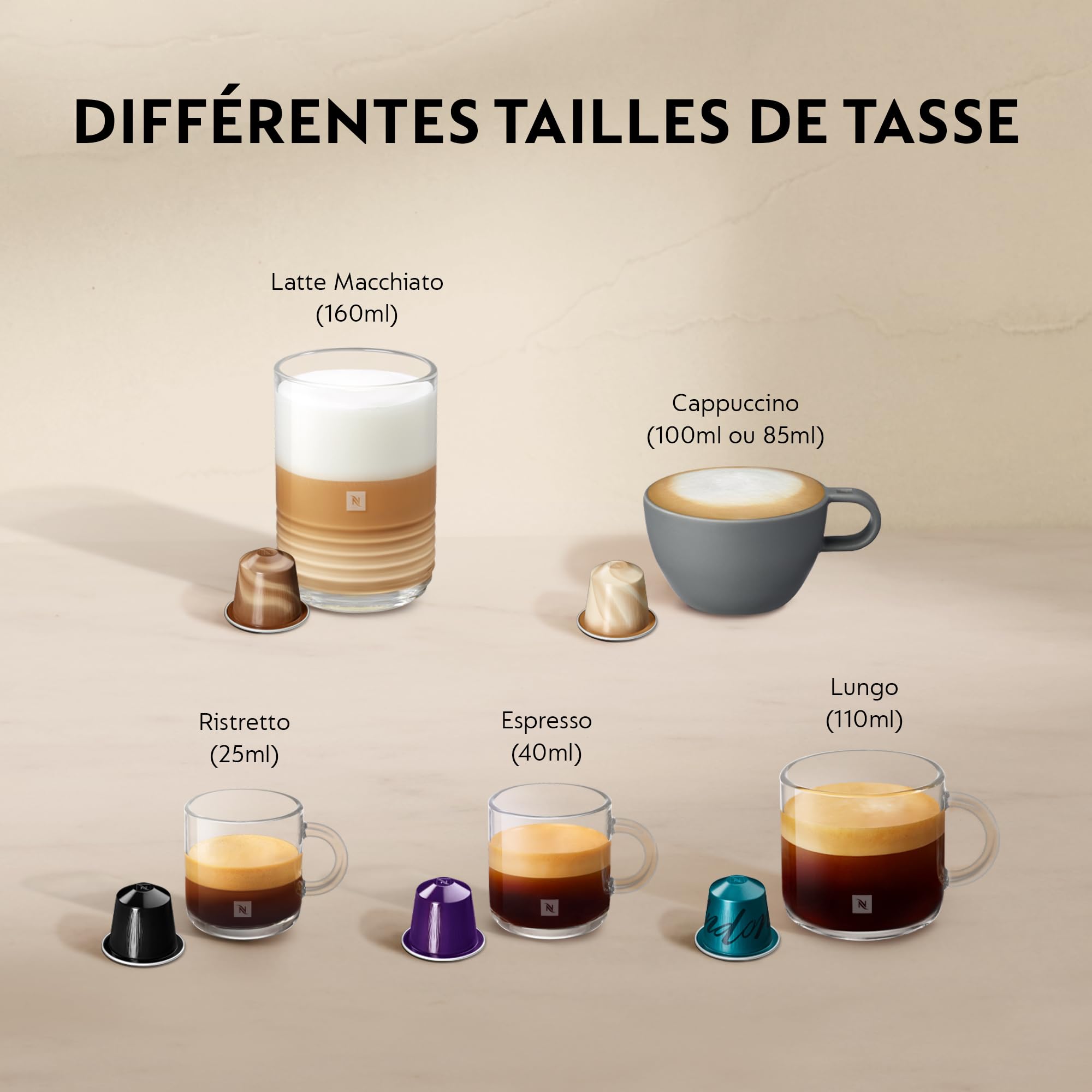 NuvoCafe Machine à café Lattissima One Noir, 19 Bars + Kit de Bienvenue, Design Compact, Expresso, Lungo et Recettes Lactées, Arrêt Automatique, Noir